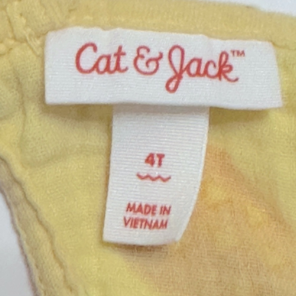 Cat & Jack Yellow Pineapple Spaghetti Strap Sundress in Size 4T - Picture 7 of 8